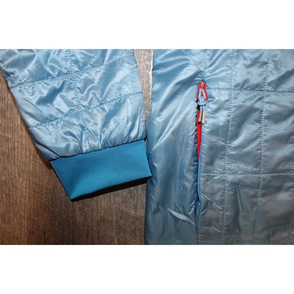 NWOT Cotopaxi KUSA Reversible 800 Down Hooded Jacket Men M Women L BLUE TAN - Picture 3 of 7